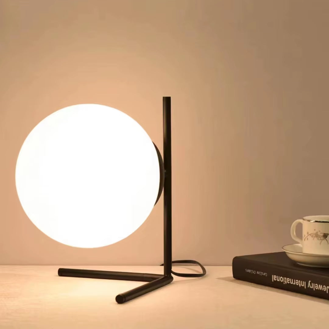 Glass Ball Table Lamp for Bedroom Living Room Bedside Lamps Nordic Study LED Desk Light Fixtures