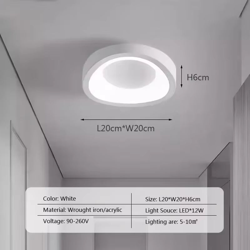 Nordic LED Ceiling Light for Living Dining Bedroom Corridor Balcony Modern Chandelier Indoor Lighting Fixture