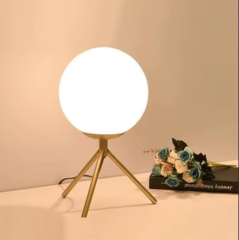 Glass Ball Table Lamp for Bedroom Living Room Bedside Lamps Nordic Study LED Desk Light Fixtures