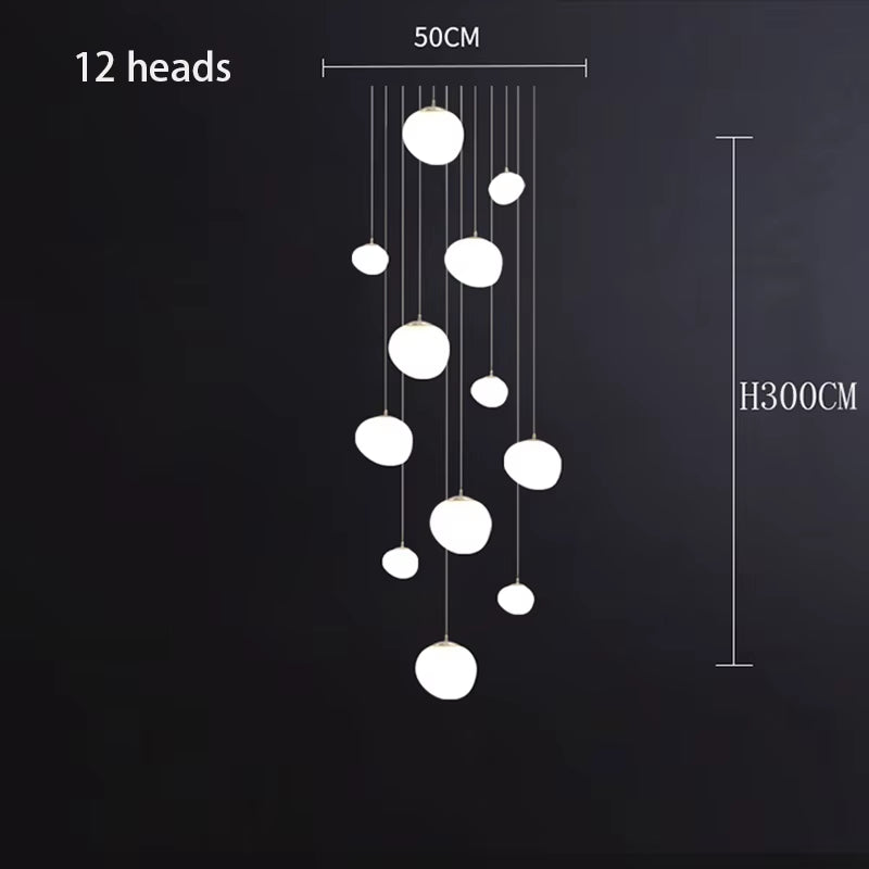 Nordic Home Decoration, Stair Chandelier, Living Room and Dining Room Pendant Lights, Ceiling Light, Indoor Lighting