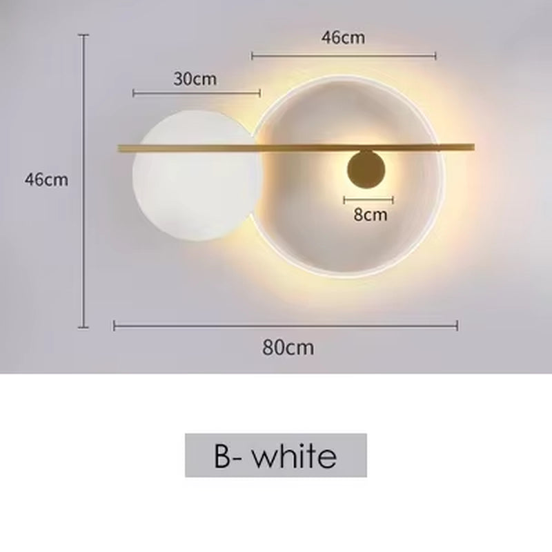 Living Room Wall Lamp Decoration Light Luxury Circular Sofa Background Atmosphere Lighting Simple Modern Nordic Bedroom Lamp