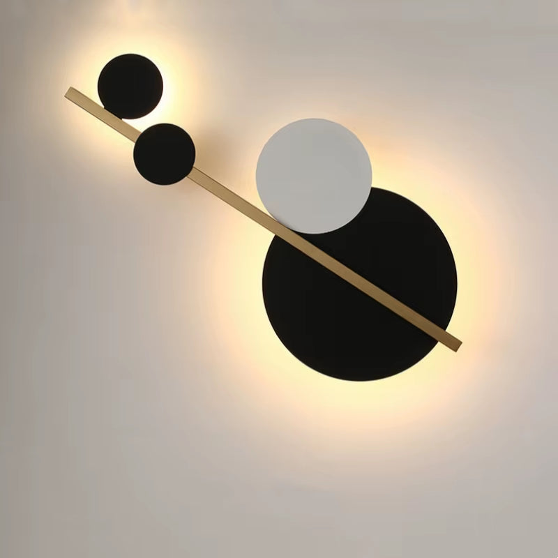 Living Room Wall Lamp Decoration Light Luxury Circular Sofa Background Atmosphere Lighting Simple Modern Nordic Bedroom Lamp