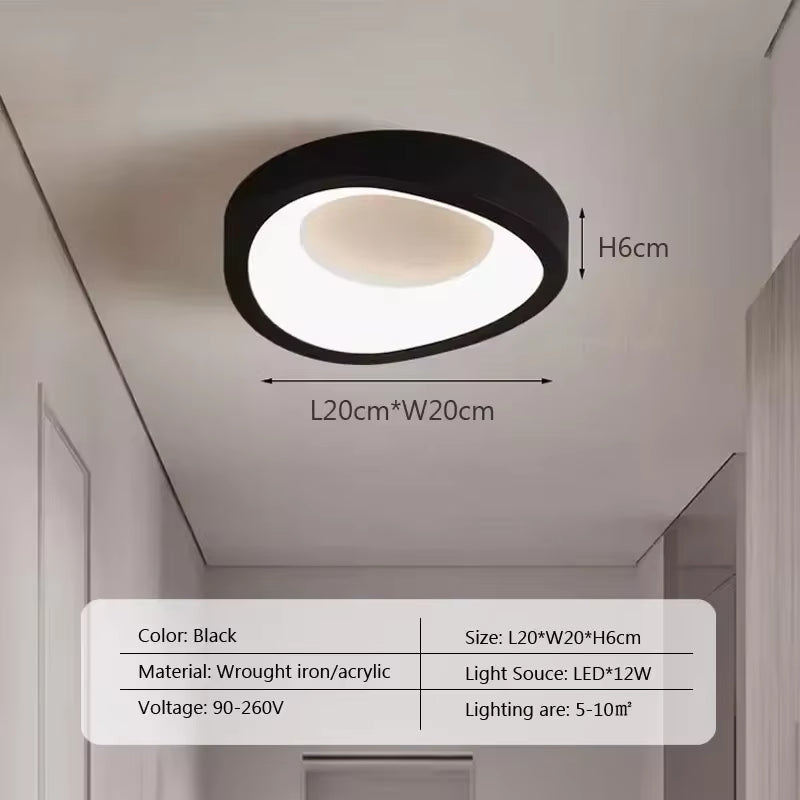 Nordic LED Ceiling Light for Living Dining Bedroom Corridor Balcony Modern Chandelier Indoor Lighting Fixture