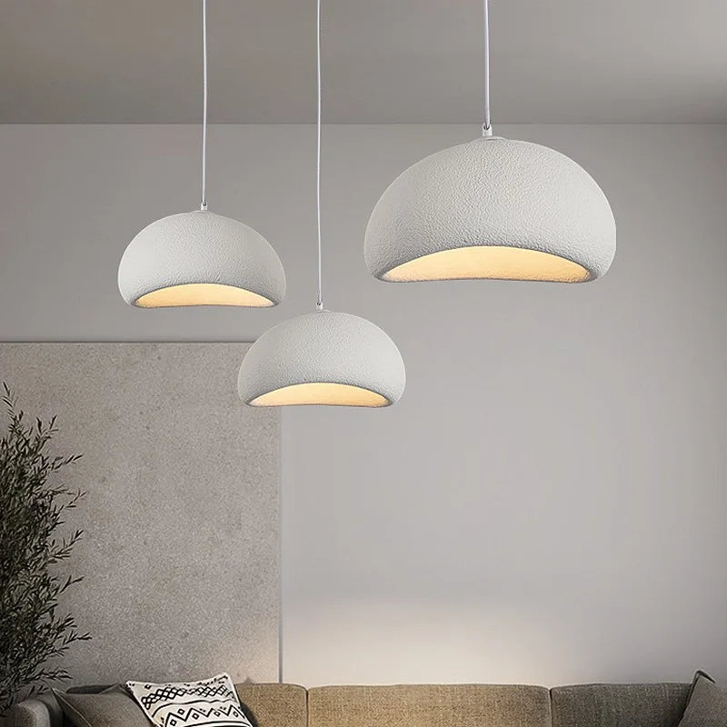 Nordic Minimalist Wabi-Sabi E27 LED Pendant Lights Modern Ceiling Chandelier for Dining Room Bedroom Bar Loft Home Hanging Lamp