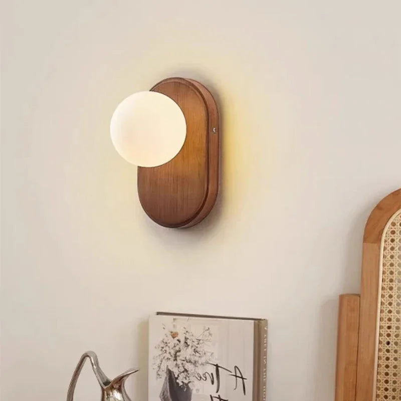 Nordic Led Wall Lights Minimalist Japanese Decotion Lamp Living Room Study Bedroom Background Home Bedside Wall Kight Sconces