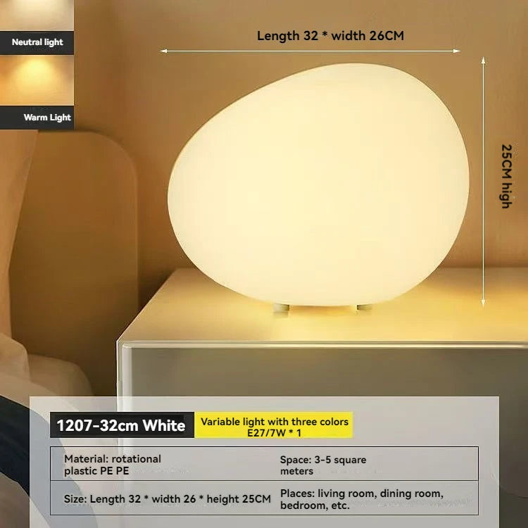 Cobblestone Night Light Modern Minimalist Atmosphere Table Top Decorative Lamp Romantic Desk Bedside Table Lamp