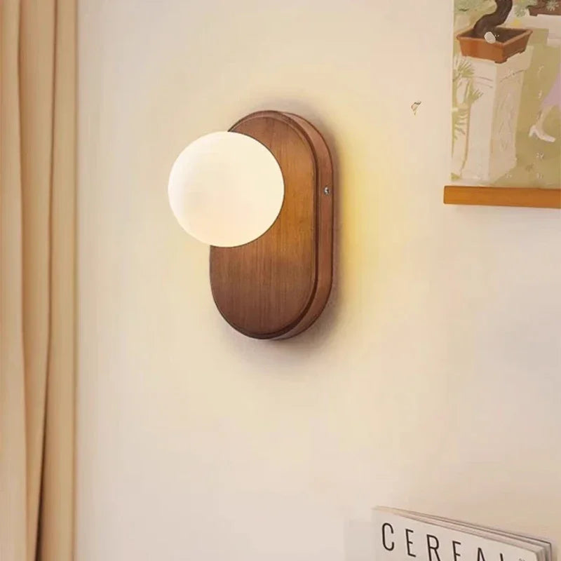 Nordic Led Wall Lights Minimalist Japanese Decotion Lamp Living Room Study Bedroom Background Home Bedside Wall Kight Sconces