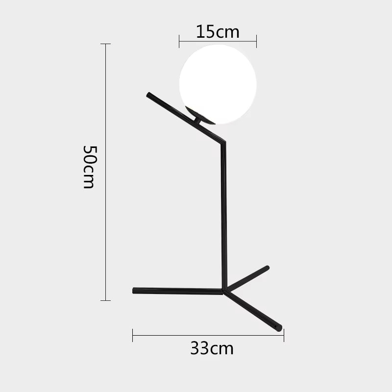 Glass Ball Table Lamp for Bedroom Living Room Bedside Lamps Nordic Study LED Desk Light Fixtures