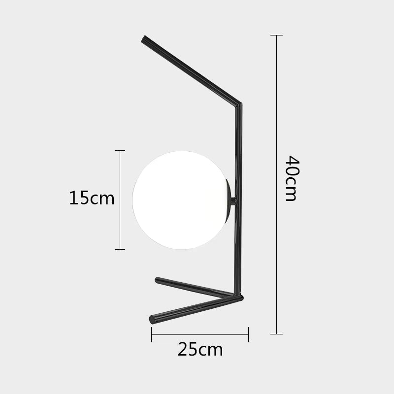 Glass Ball Table Lamp for Bedroom Living Room Bedside Lamps Nordic Study LED Desk Light Fixtures
