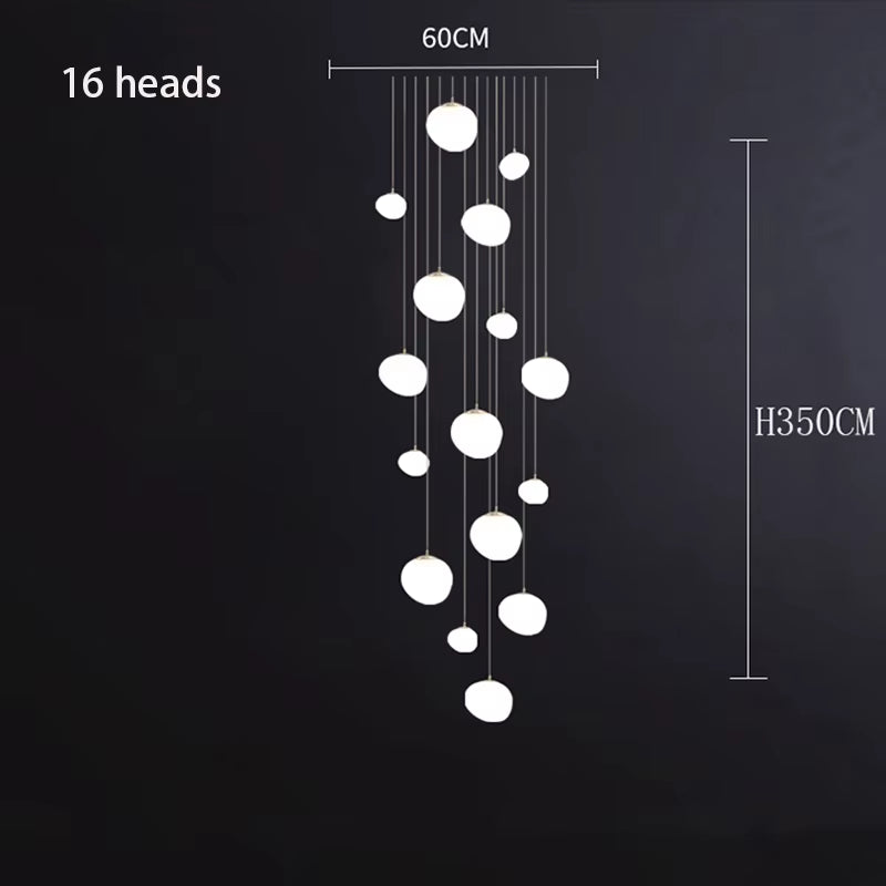 Nordic Home Decoration, Stair Chandelier, Living Room and Dining Room Pendant Lights, Ceiling Light, Indoor Lighting